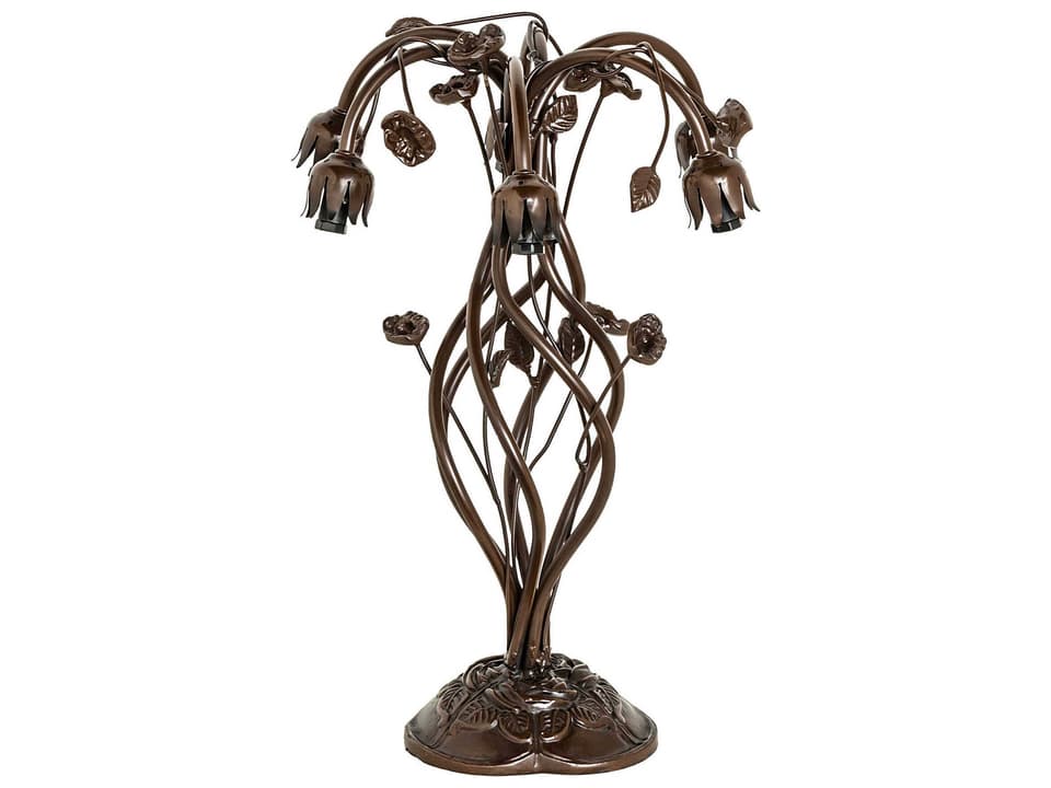 Tiffany Pond Lily 6-Light Table Lamp Base in Mahogany Bronze