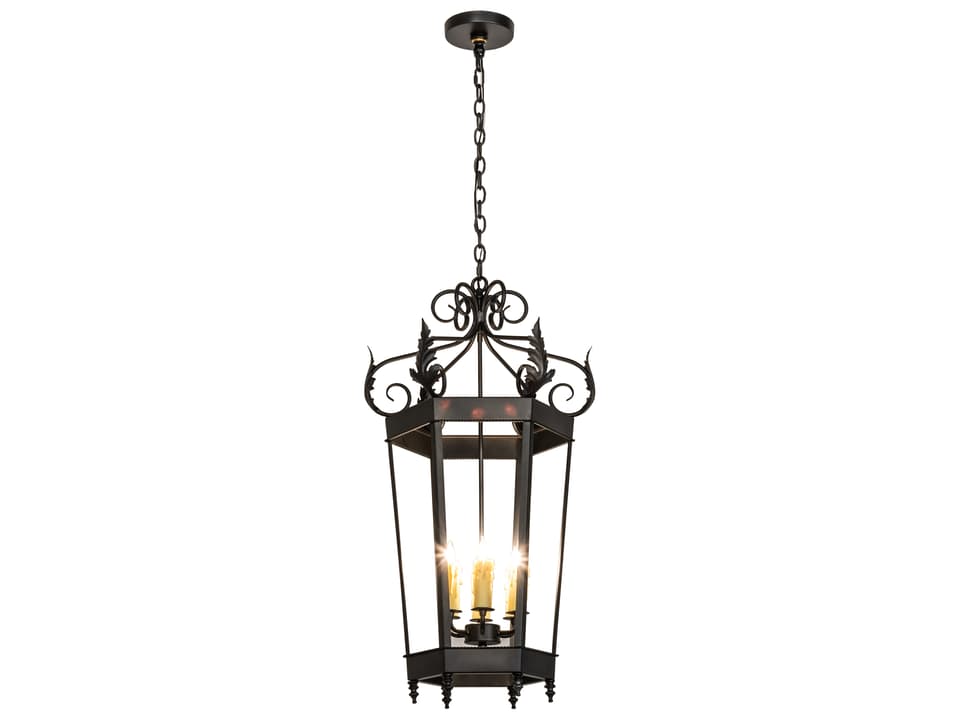 Regency 6-Light Traditional Steel Chandelier in Oxidized Steel