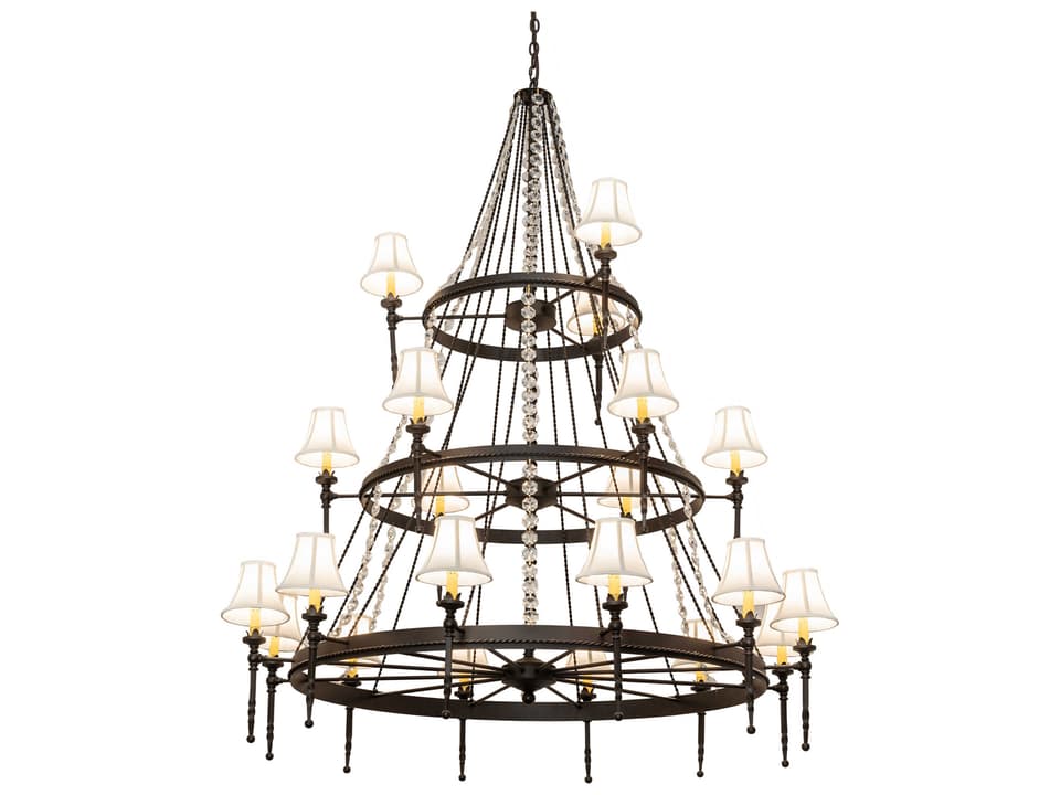 Amaury 21-Light Oil Rubbed Bronze Empire Tiered Chandelier