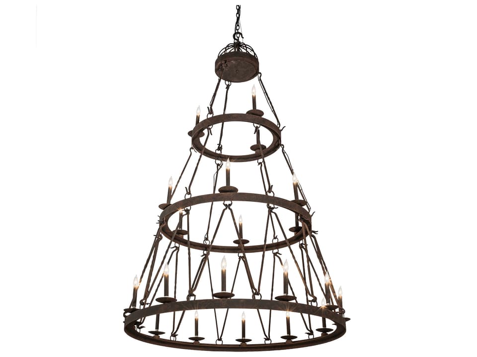 Lakeshore 21-Light Black Tiered Chandelier