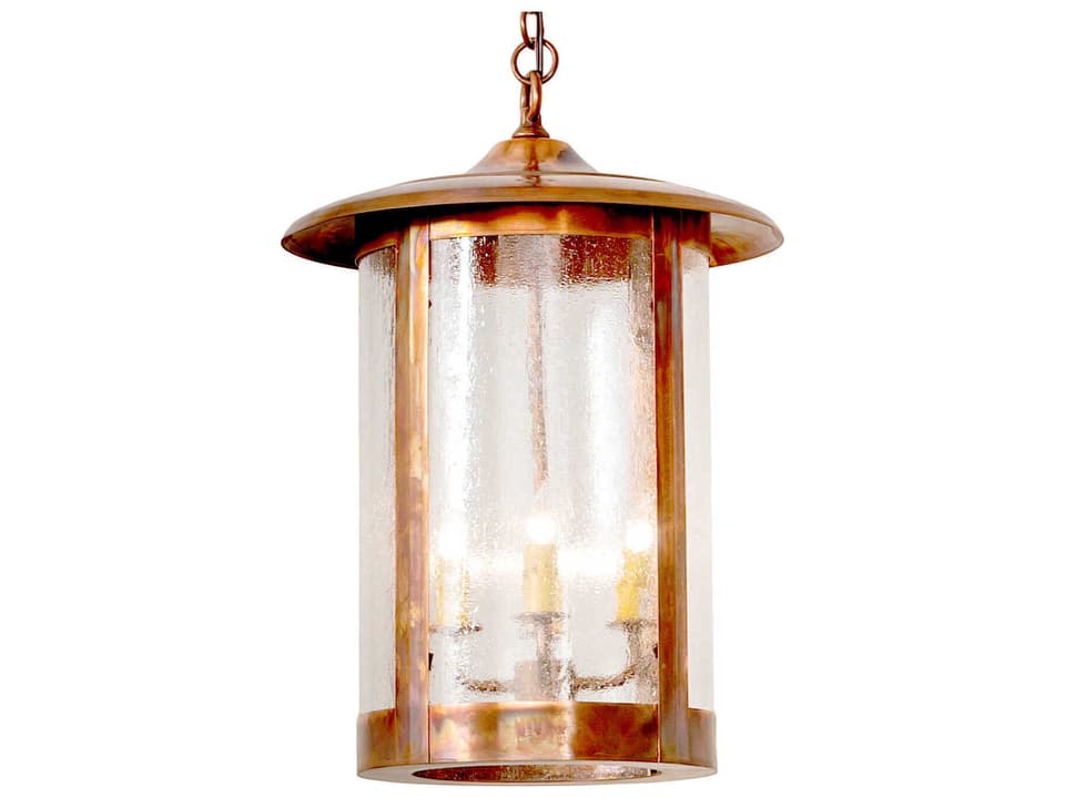 Lake Charles 4-Light Outdoor Hanging Pendant Light in Vintage Copper