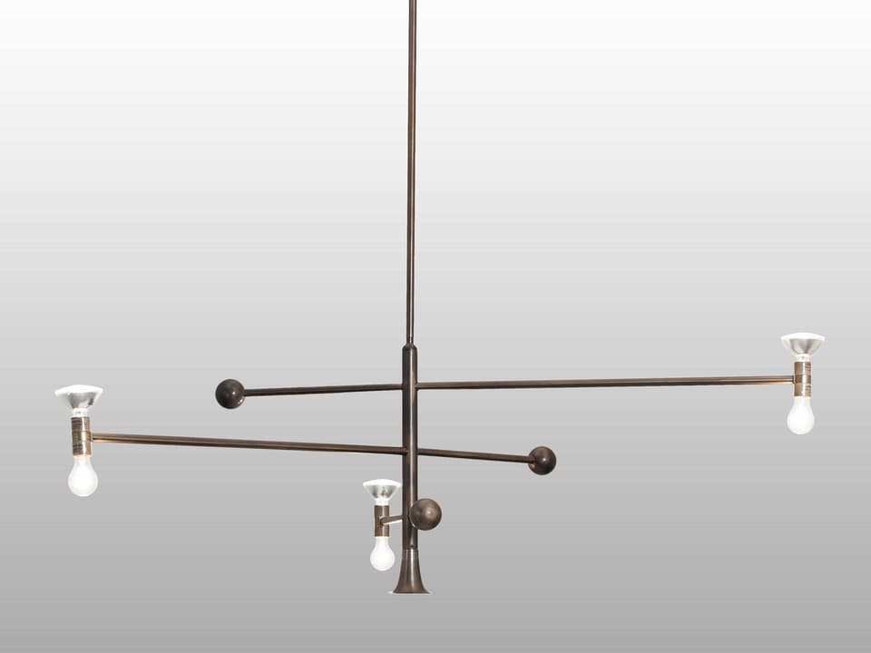 Alva 3-Light 1-Light Antique Copper Chandelier