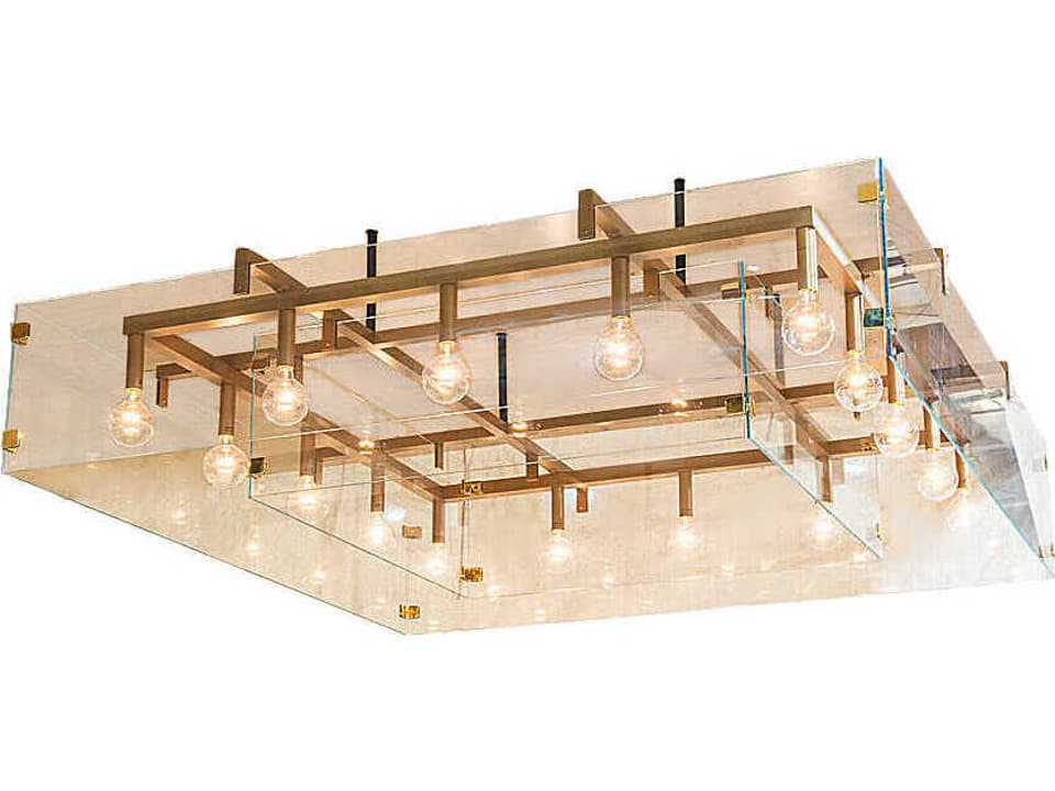 16-Light Hatley Chandelier with Clear Glass and Honey Bucket Finish
