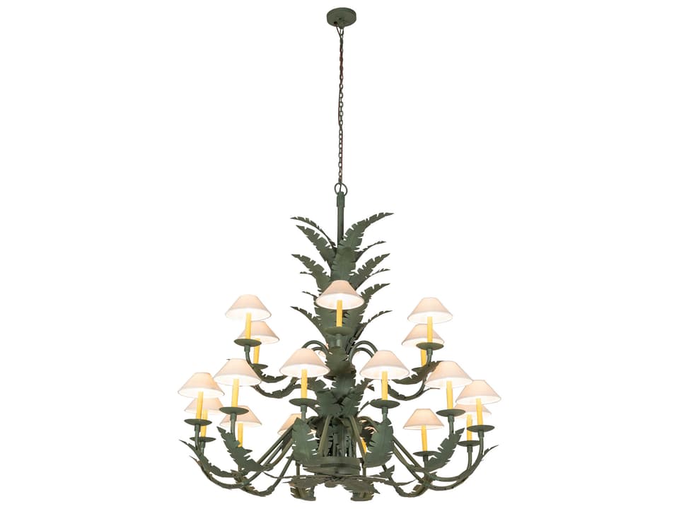 Tiki 18-Light Avocado Peel Chandelier