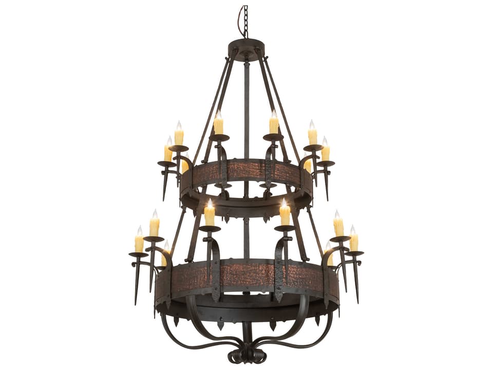 20-Light Costello Chandelier in Oil Rubbed Bronze with Gothic Gold