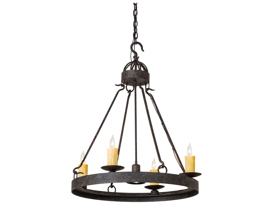 Lakeshore 5-Light Coffee Bean Chandelier with Adjustable Height