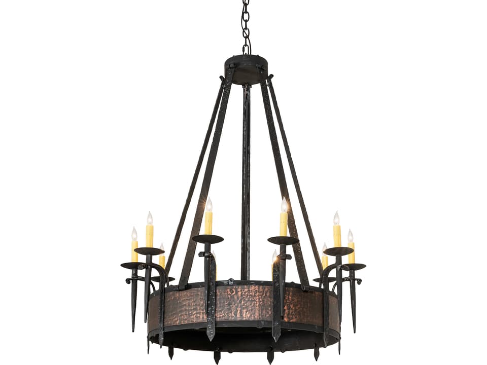 Costello 10-Light Black Traditional Candelabra Chandelier