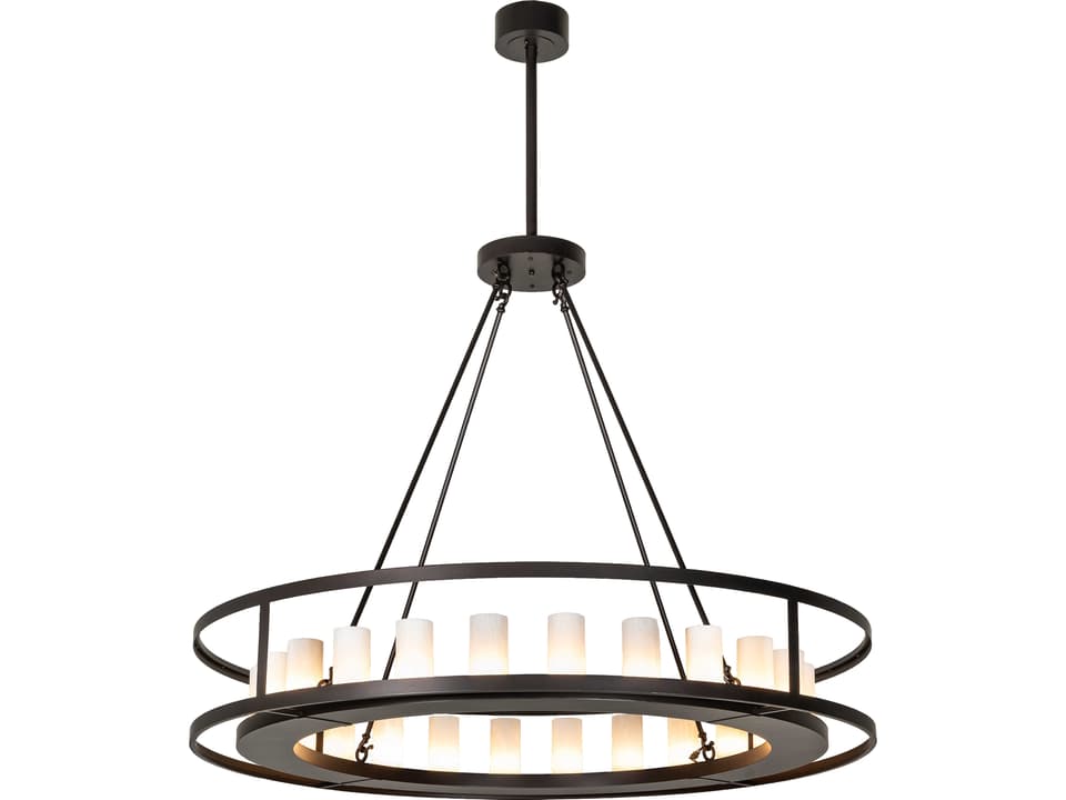 Loxley 24-Light Dark Bronze Candelabra Chandelier