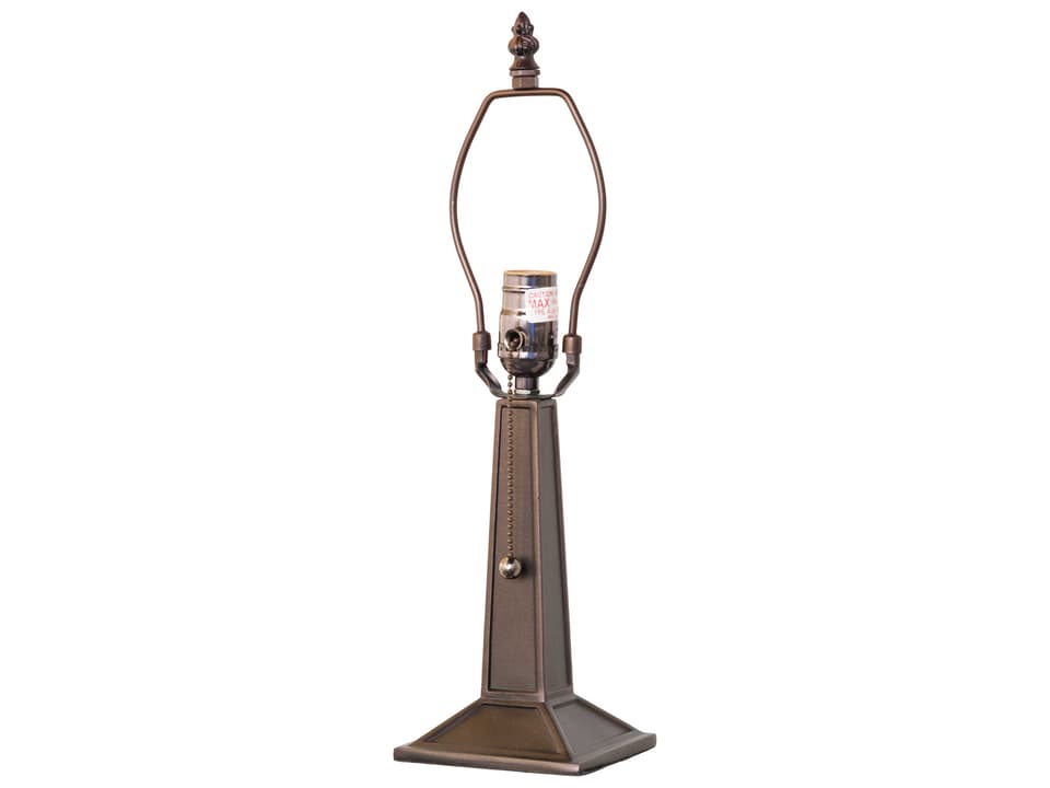 Mission One Light Table Lamp Base in Mahogany Bronze Finish