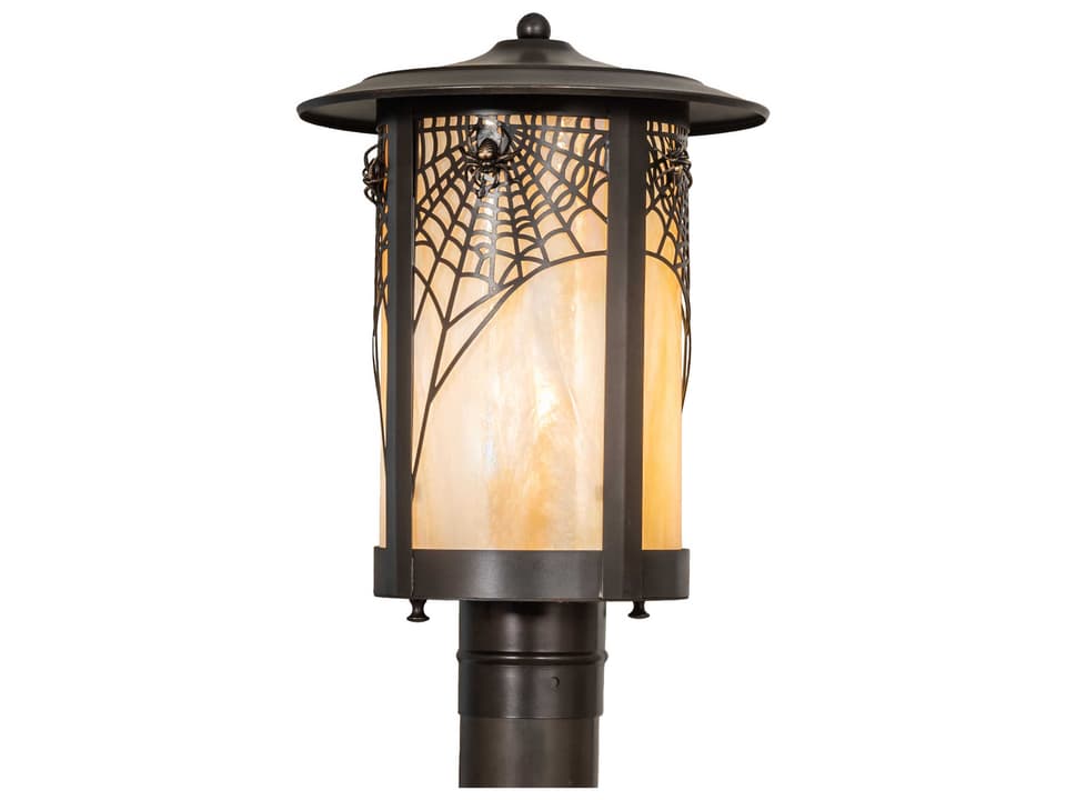 Fulton 1-Light Outdoor Post Light in Craftsman Brown