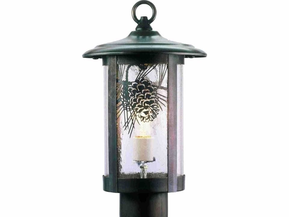 Fulton 1-Light Outdoor Post Light in Verdigris