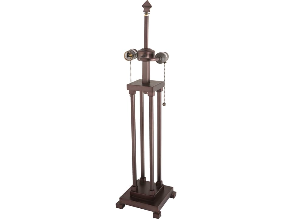 Tiffany 2-Light Mission Table Lamp Base in Mahogany Bronze