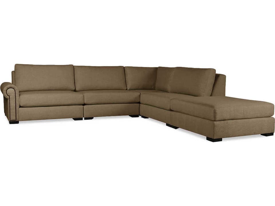 Sylviane 5-Piece LAF Modular Upholstered Sectional Sofa with Ottoman