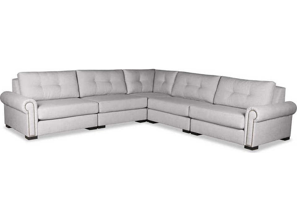 Sylviane Buttoned 5-Piece Modular Upholstered Sectional Sofa