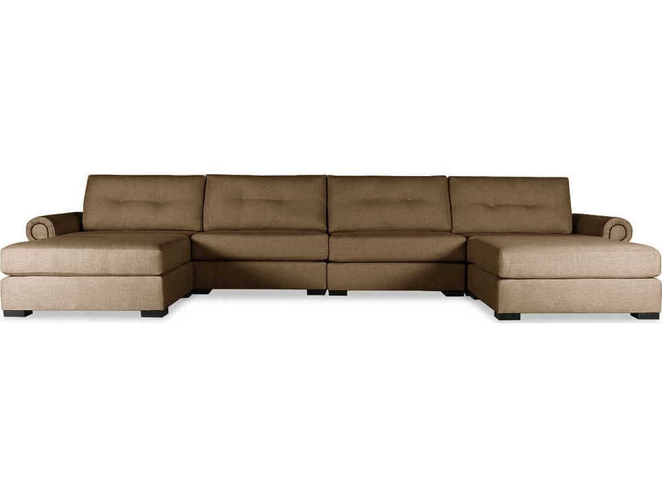 Sylviane 6-Piece Modular Sectional Sofa with Double Ottoman