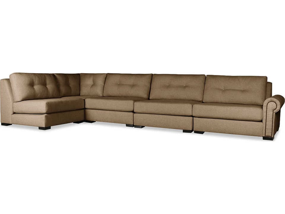 Sylviane Buttoned 5-Piece Modular Upholstered Sectional Sofa