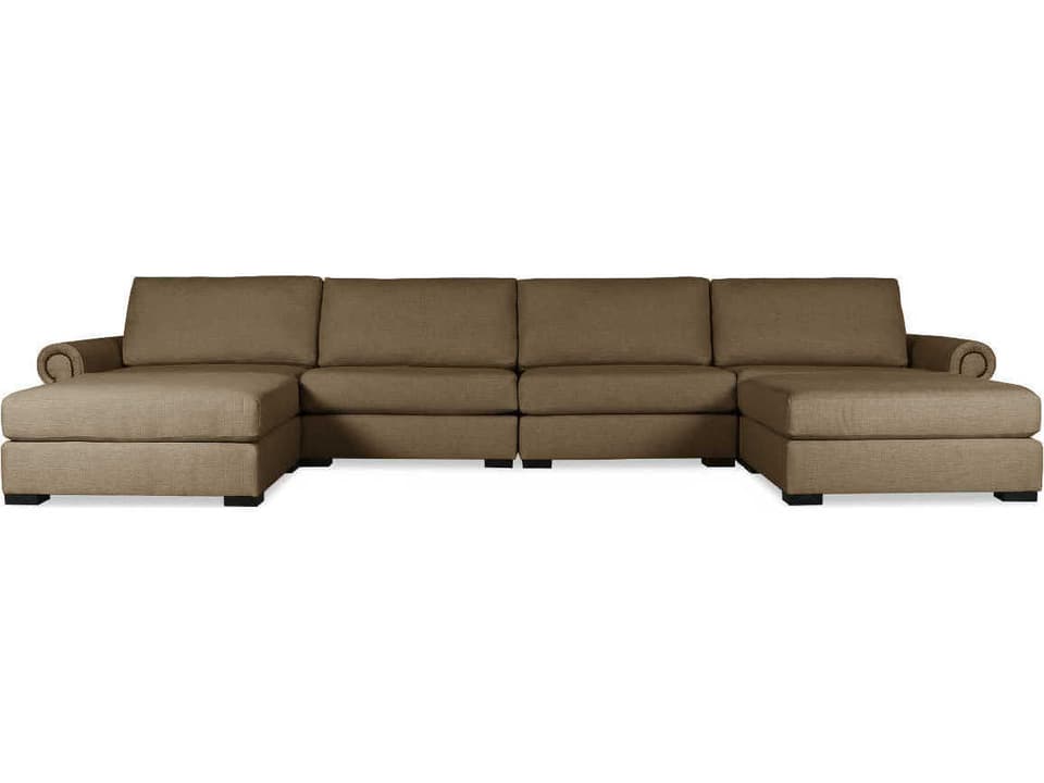 6-Piece Sylviane Modular Sectional Sofa with Double Ottoman
