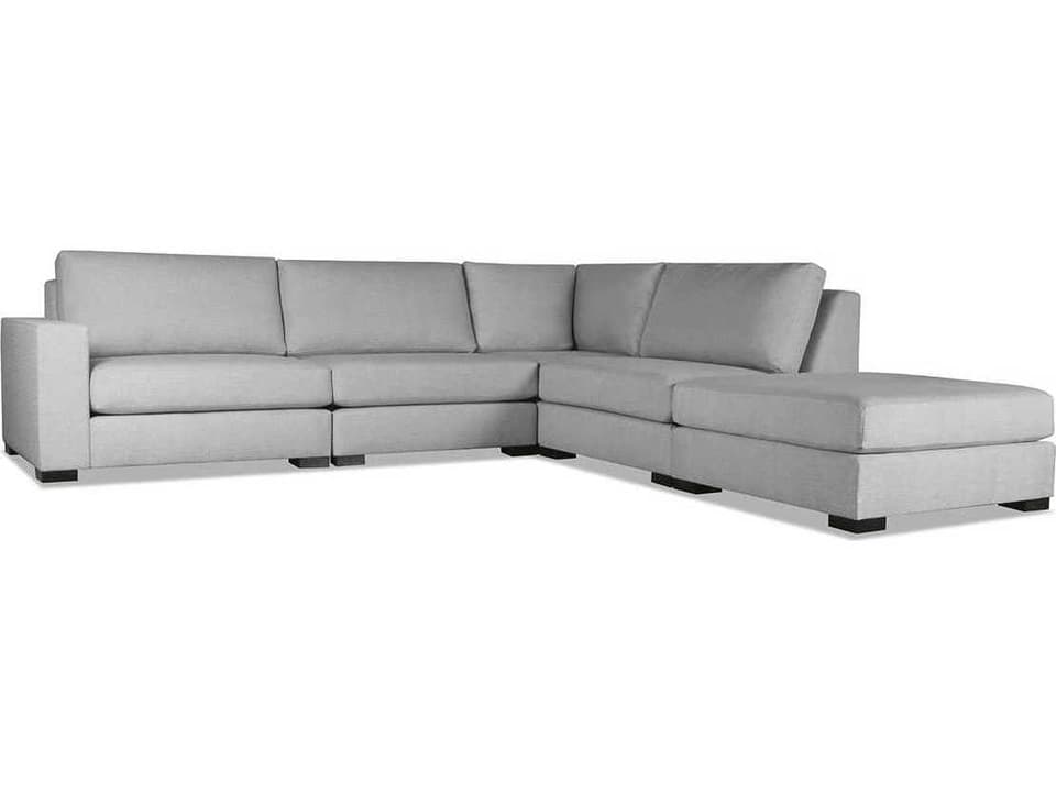 Veranda 5-Piece LAF Upholstered Sectional Sofa with Ottoman