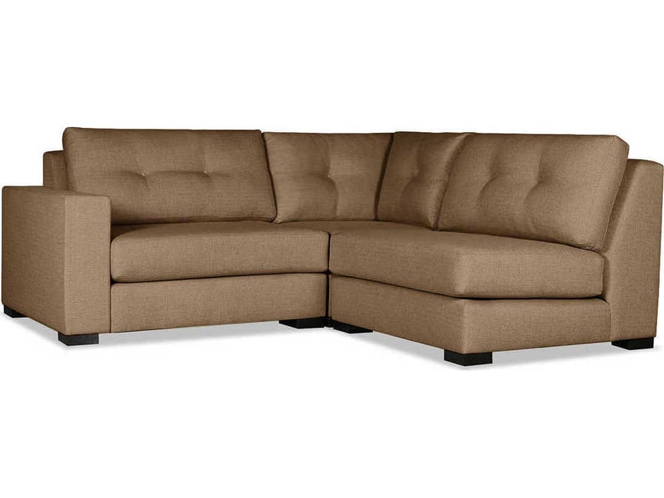 Veranda Buttoned 3-Piece Modular Upholstered Sectional Sofa