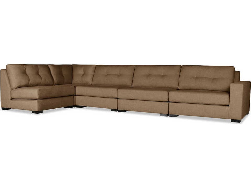 Veranda Buttoned 5-Piece Modular Performance Fabric Sectional