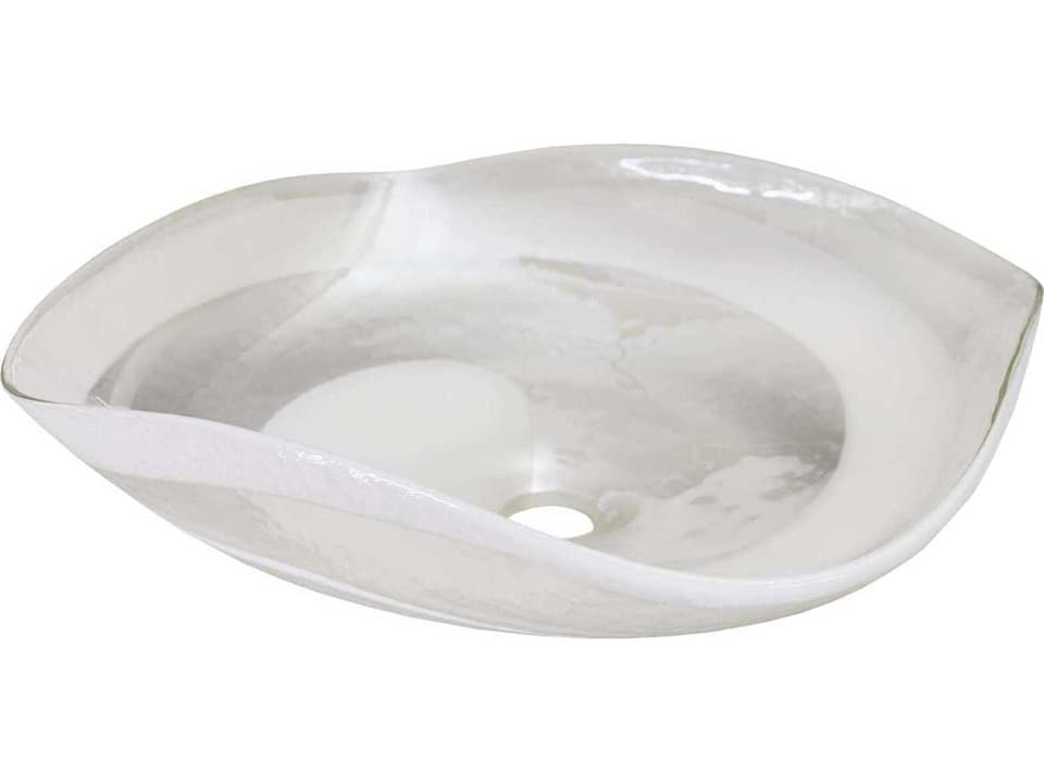 Lido Murano Glass Vessel Bathroom Sink in Seaspray