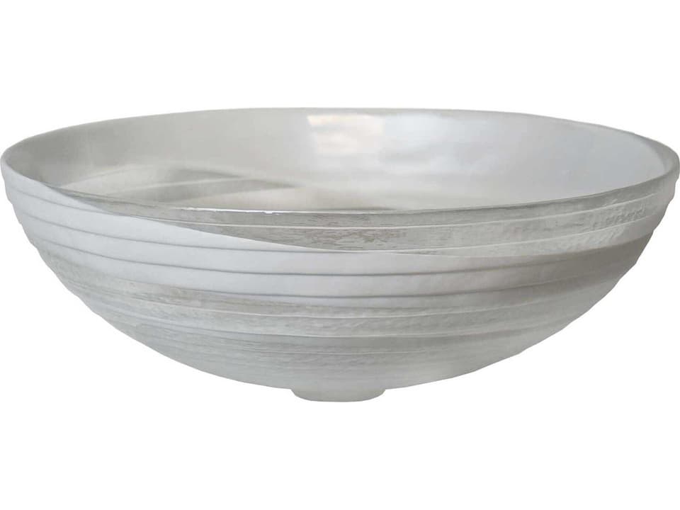Roma Round Glass Vessel Bathroom Sink in Seaspray