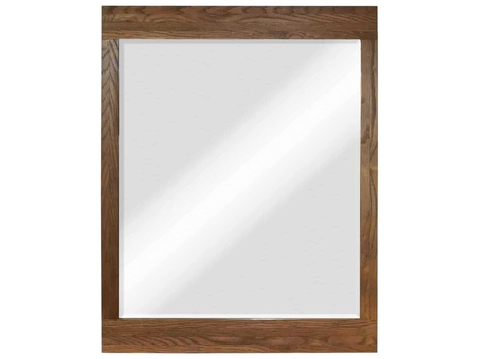 Winemaker Rectangular Cask Oak Wall Mirror
