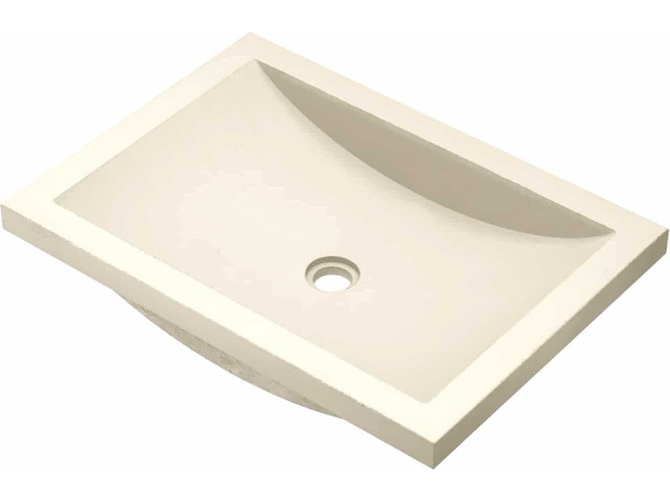 Cabrillo Rectangle Undermount Bathroom Sink in Sand NativeStone