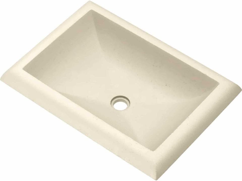 Montecito Rectangular Drop-in Bathroom Sink in Sand