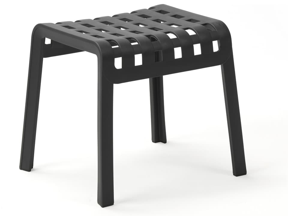 Folio Poggio Fiberglass Resin Ottoman in Anthracite