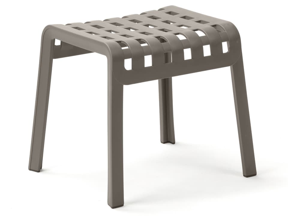 Folio Poggio Fiberglass Resin Ottoman in Tortora