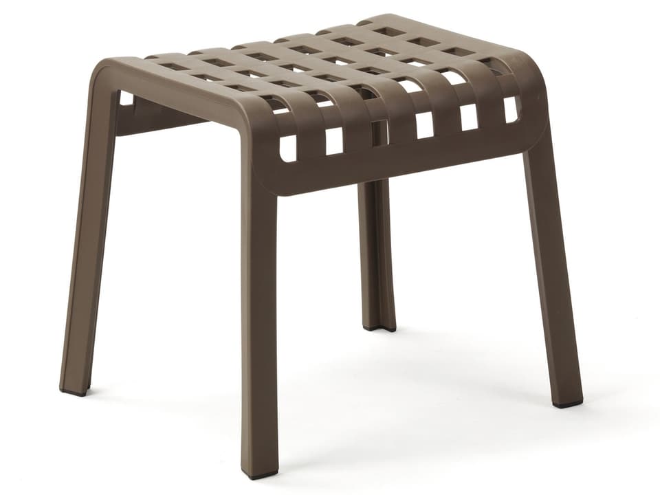 Folio Pogio Resin Tabacco Outdoor Patio Ottoman