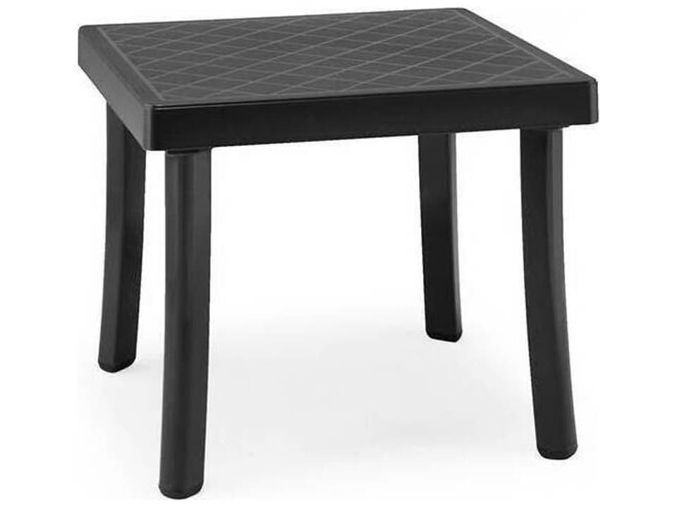 Rodi Resin Antracite Square Outdoor Patio Side Table
