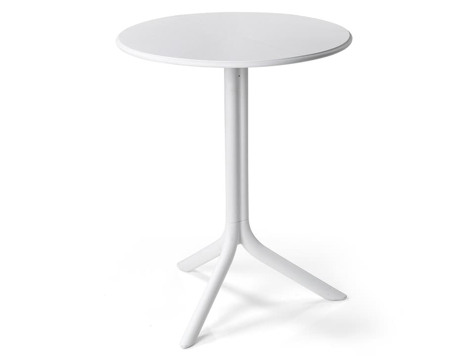 Spritz 24-Inch Round Adjustable Height Table in Bianco
