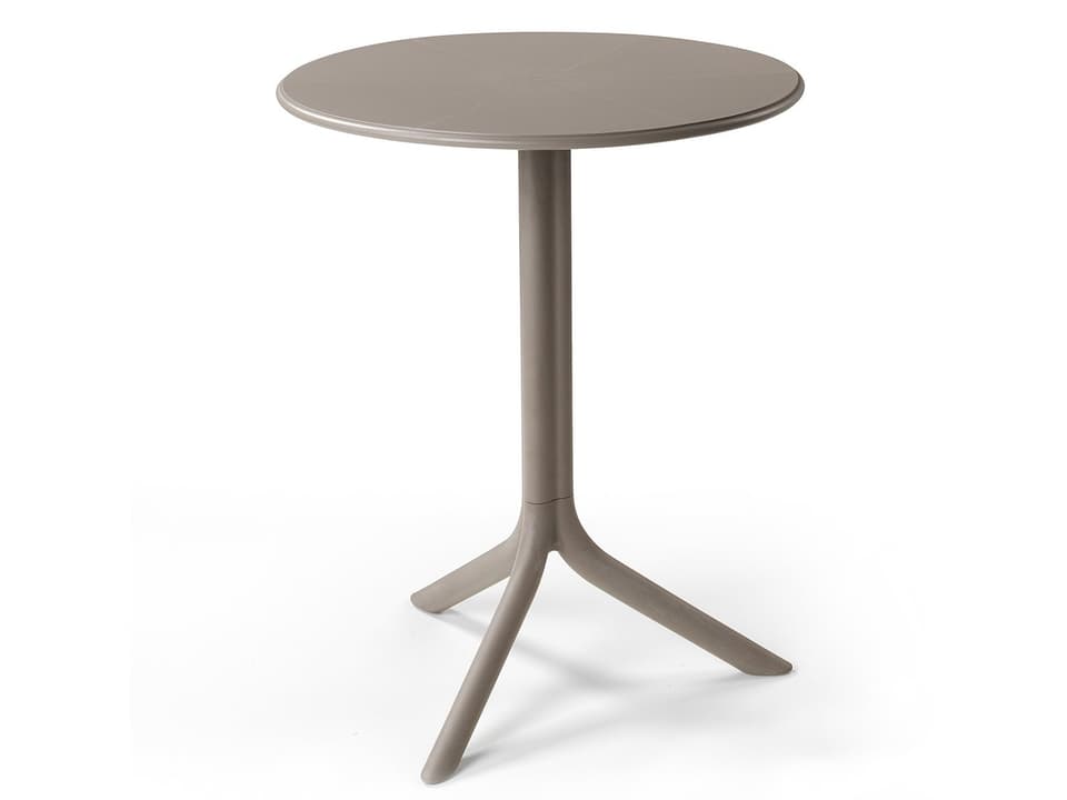 Spritz 24-Inch Round Adjustable Height Dining Table in Tortora