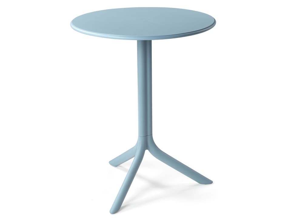 Spritz 24-Inch Round Adjustable Height Table in Celeste