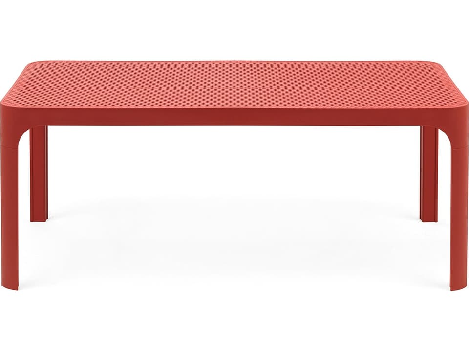 Net 100 Rectangular Outdoor Coffee Table in Corallo