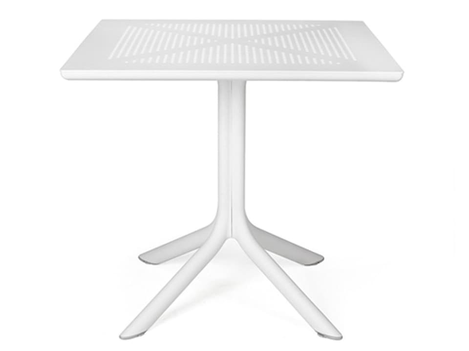 Clip 32-Inch Square Dining Table in Bianco