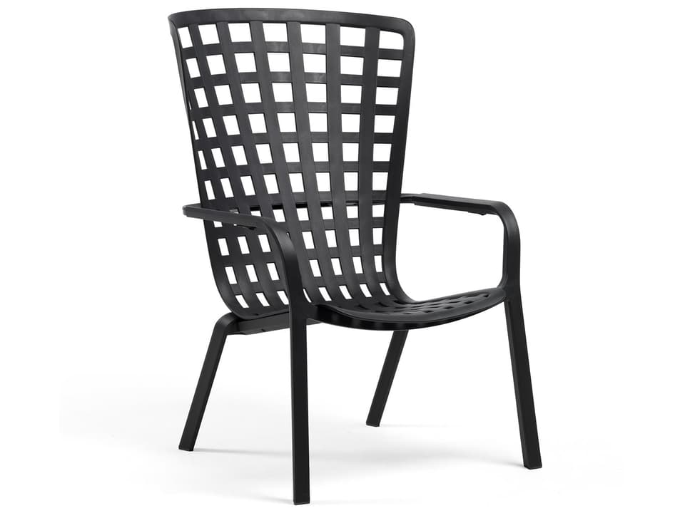 Folio Resin Antracite Stackable Arm Chair