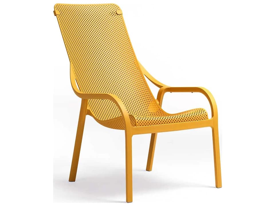 NET Resin Senape Stackable Patio Lounge Chair