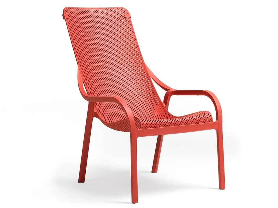 NET Resin Corallo Stackable Outdoor Lounge Chair