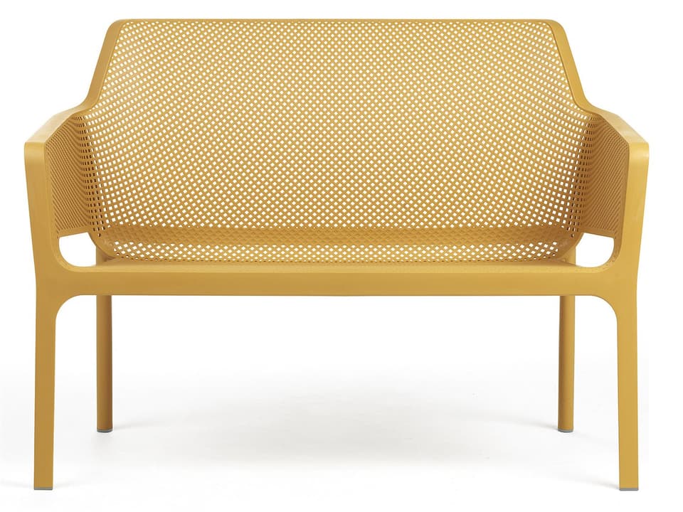 NET Resin Senape Stackable Outdoor Bench