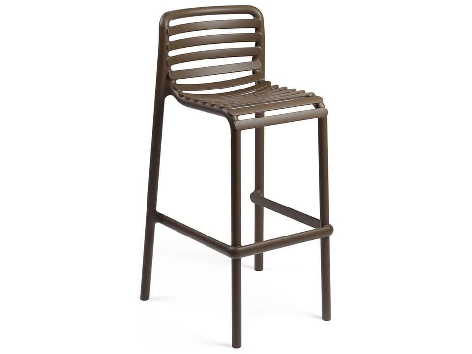 Doga Stackable Bar Stool in Tabacco Matte Fiberglass Polypropylene