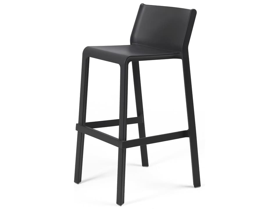 Trill Bar Stool Anthracite Stackable Outdoor