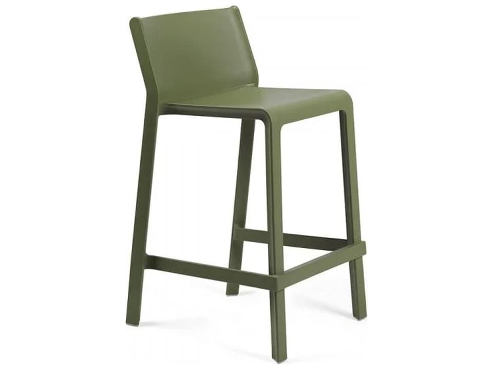 Trill Stackable Counter Stool in Agave Green Fiberglass Resin by Raffaello Galiotto