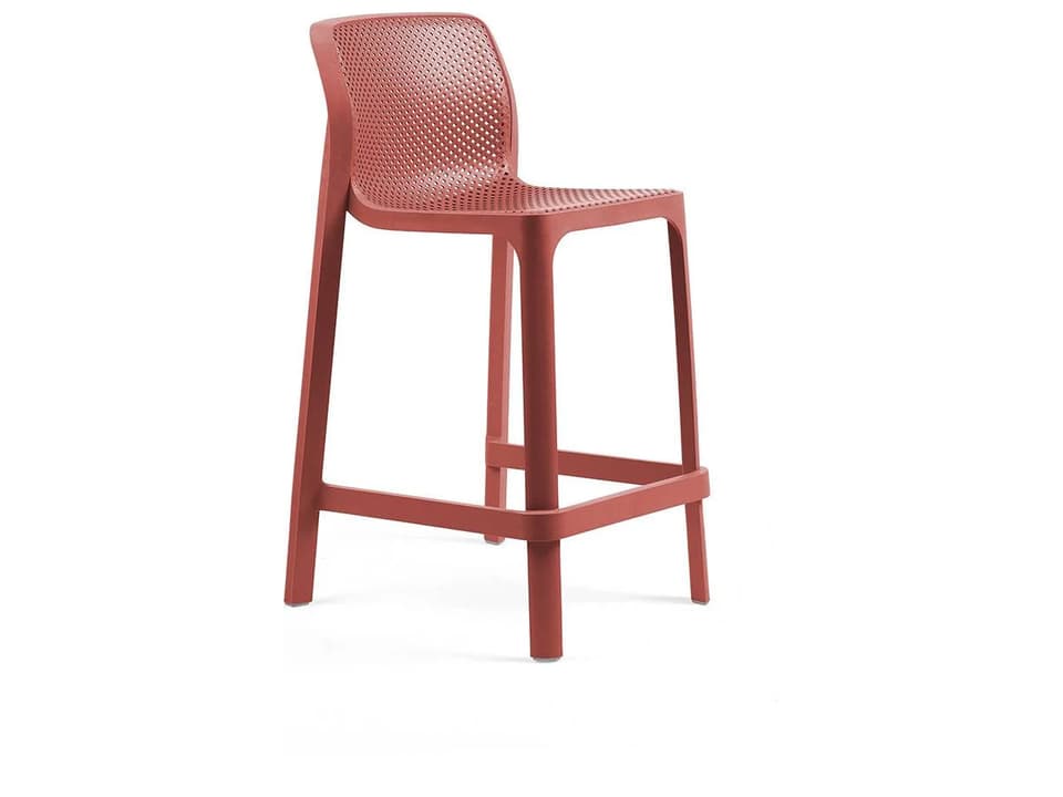 Net Outdoor Mini Stool Stackable Coral