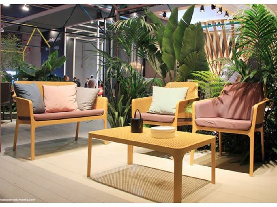 NET Relax Resin Senape Outdoor Patio Lounge Set