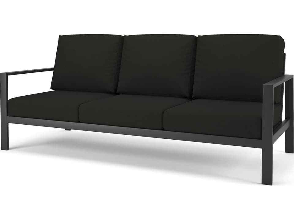 Hanover Slat Dark Gray Frame 3 Seater Sofa