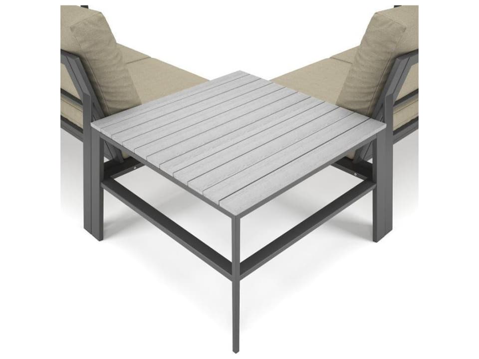 Hanover Slat Aluminum Nesting Sectional Corner Tables