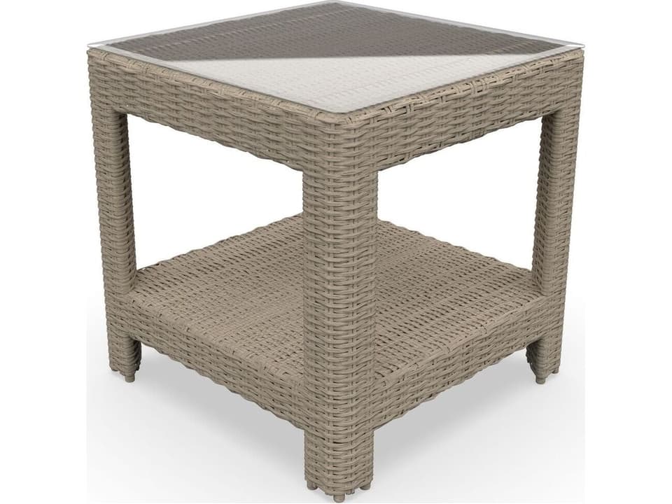 Terraza Wicker Square Patio End Table